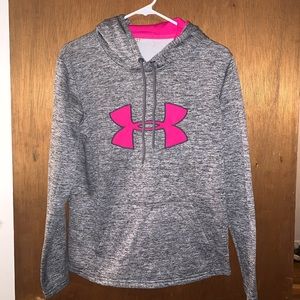 Grey/Pink Women’s Small Under Armour Hoodie